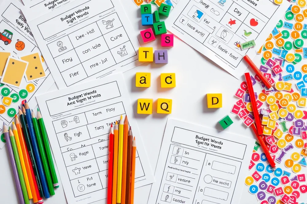 budget sight words — Budget Sight Words (the finished result)