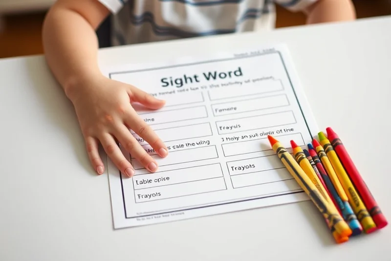homemade sight word worksheet — Homemade Sight Word Worksheet (step by step)