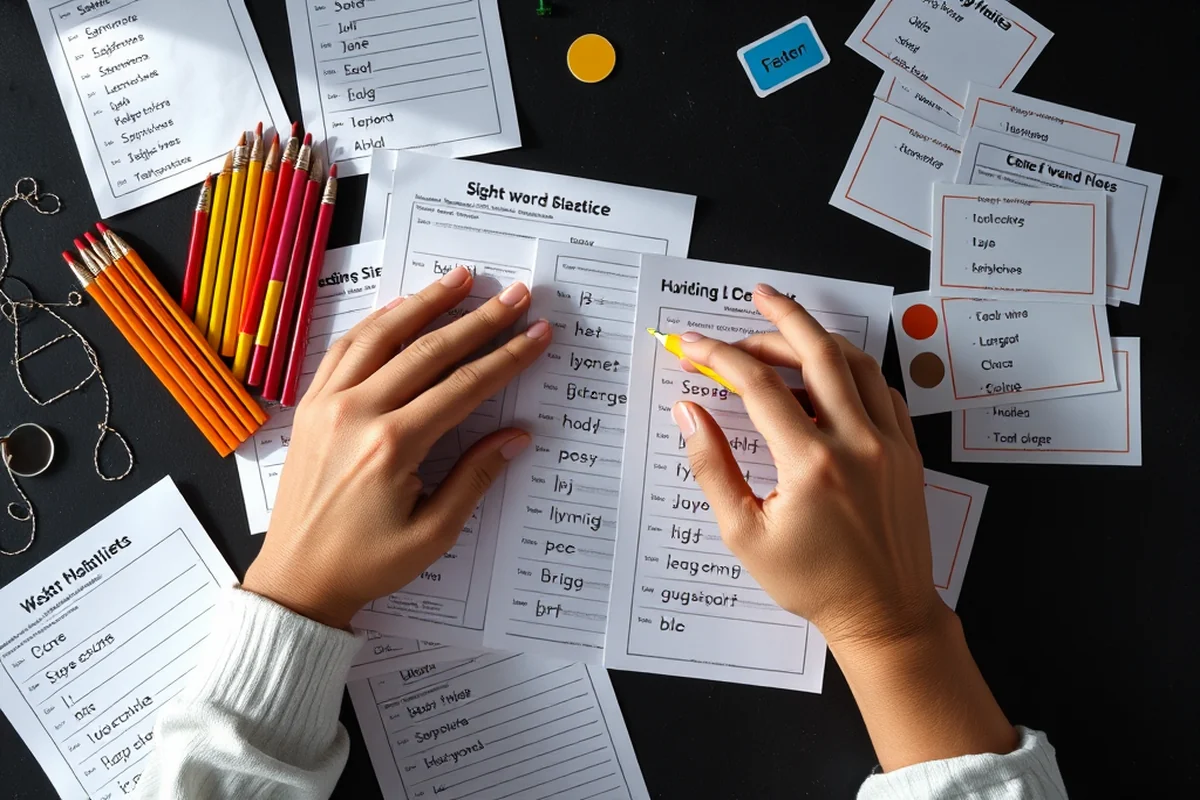 sight-word practice lesson printable — Sight-word Practice Lesson Printable (the finished result)