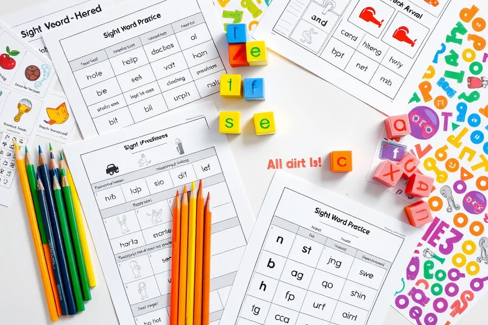 sight-word practice printables & worksheets — Sight-Word Practice Printables & Worksheets (the finished result)