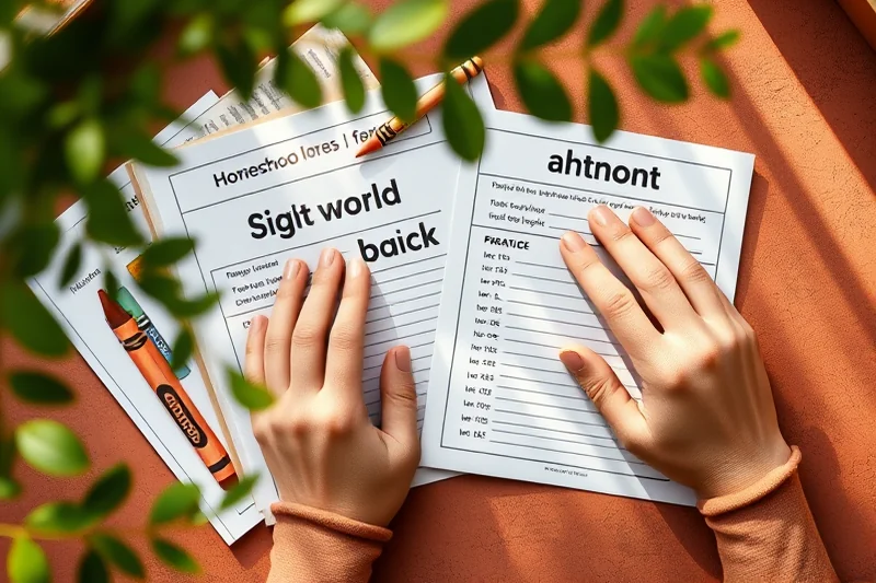 simple sight-word practice printables — Simple Sight-word Practice Printables (the finished result)