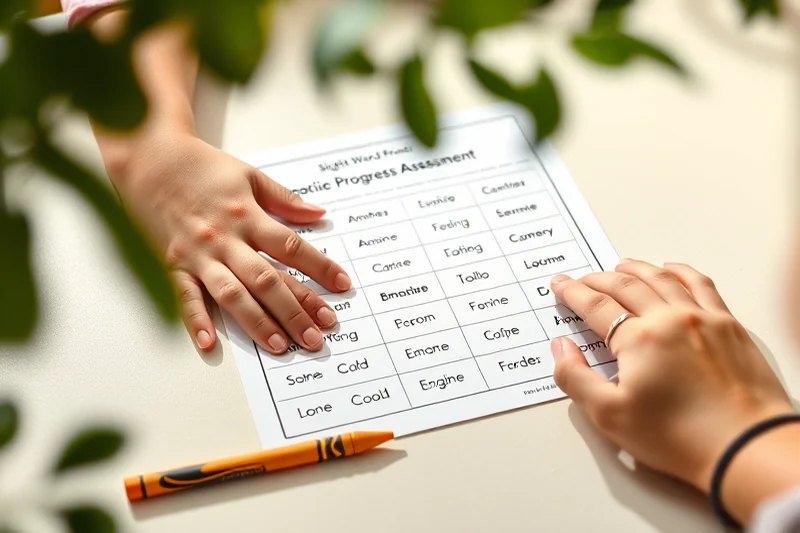 simple sight word practice progress assessment — Simple Sight Word Practice Progress Assessment (step by step)