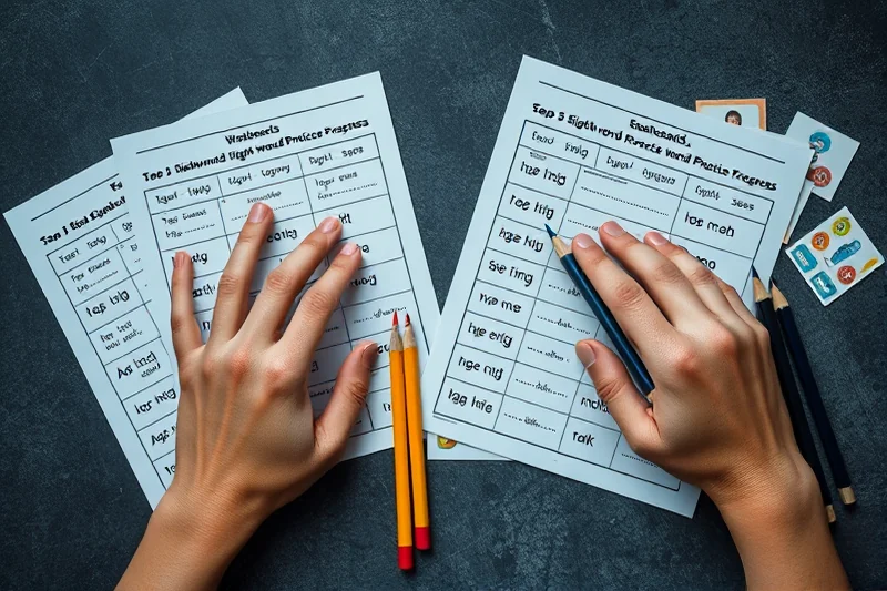 simple sight-word practice progress — Simple Sight-word Practice Progress (the finished result)