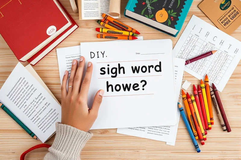 diy sight word worksheets — Diy Sight Word Worksheets (the finished result)