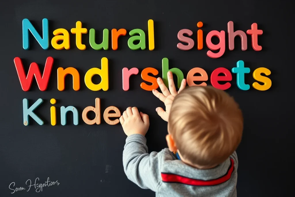 Natural Sight Word Worksheets For Kindergarten