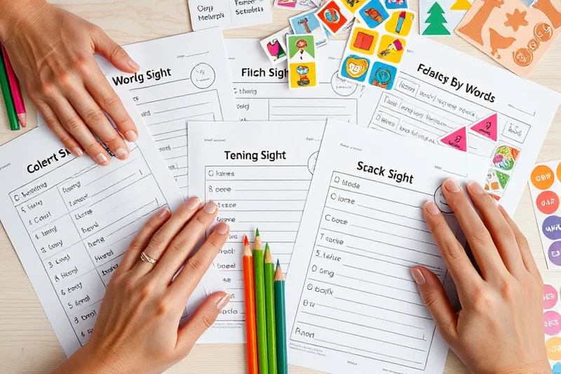 quick sight word worksheet — Quick Sight Word Worksheet (the finished result)